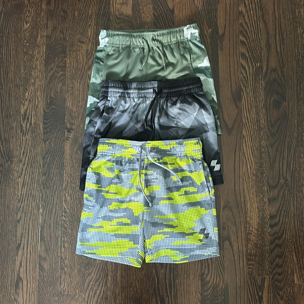 Three Children’s Place Boys Print Mesh Basketball Shorts, XS-4